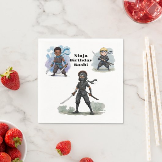 Serviette En Papier Karate Ninja Boy's Birthday Bash (En situation)
