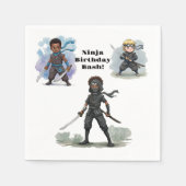 Serviette En Papier Karate Ninja Boy's Birthday Bash (Devant)