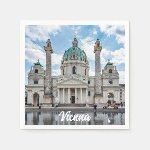 Serviette En Papier Karlskirche à Vienne, Autriche