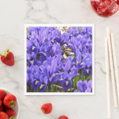 Serviette En Papier Katherine Hodgkin Irises Printemps Violet Floral (En situation)