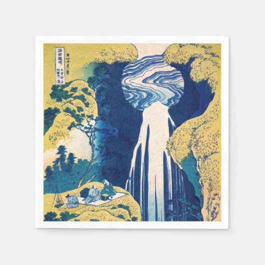 Serviette En Papier Katsushika Hokusai - Chutes Amida (Devant)