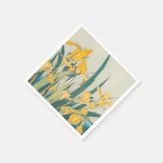 Serviette En Papier Katsushika Hokusai - Grasshopper et Iris (Coin)