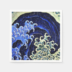 Serviette En Papier Katsushika Hokusai - vague féminine