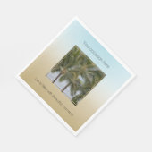 Serviette En Papier Kauai Hawaii Palm Trees De Beaux Moments (Coin)
