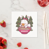 Serviette En Papier Kawaii canard ramen (En situation)