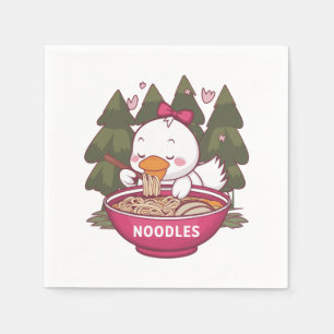 Serviette En Papier Kawaii canard ramen