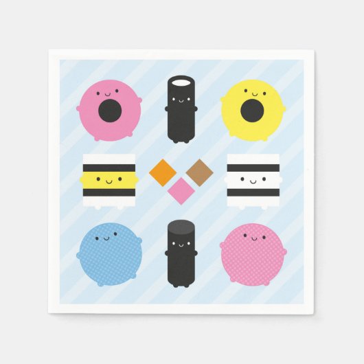 Serviette En Papier Kawaii Candy Licorice (Devant)