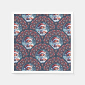 Serviette En Papier Kawaii Christmas Fox Art Déco Dot Mandala Scallops (Devant)