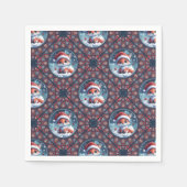 Serviette En Papier Kawaii Christmas Fox Dot Mandala Diamond Tile (Devant)