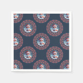 Serviette En Papier Kawaii Christmas Fox Polka Dot Mandala Decoupage (Devant)