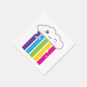Serviette En Papier Kawaii Cloud et Rainbow Napkins (Coin)