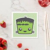 Serviette En Papier Kawaii Frankenstein Monster Halloween Naples (En situation)