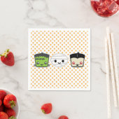 Serviette En Papier Kawaii Frankenstein Mummy Dracula Napkins (En situation)