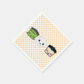 Serviette En Papier Kawaii Frankenstein Mummy Dracula Napkins (Coin)