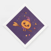 Serviette En Papier Kawaii Halloween Citrouille Napkin (Coin)