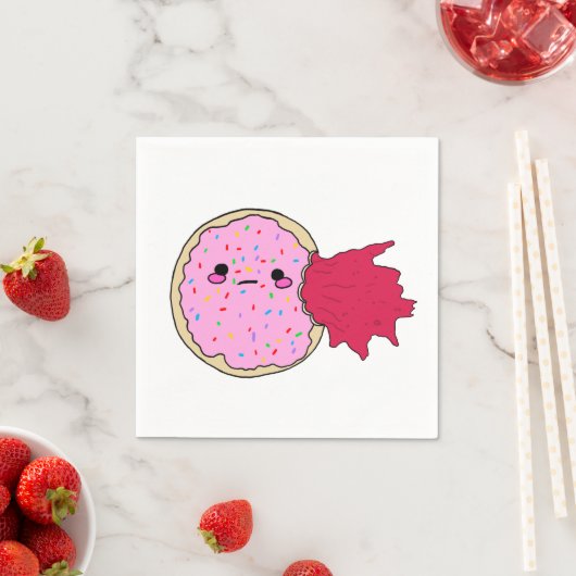 Serviette En Papier Kawaii Jam Donut Mange-Moi (En situation)