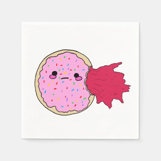 Serviette En Papier Kawaii Jam Donut Mange-Moi (Devant)