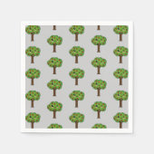 Serviette En Papier Kawaii Joyeux Pommier À Voie (Devant)