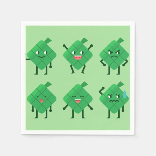 Serviette En Papier kawaii Ketupat papier serviette (Devant)