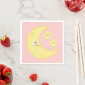 Serviette En Papier Kawaii Lune et Stars serviettes (En situation)