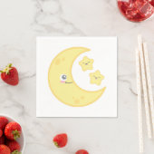 Serviette En Papier Kawaii Lune et Stars serviettes (En situation)
