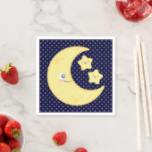 Serviette En Papier Kawaii Lune et Stars serviettes (En situation)