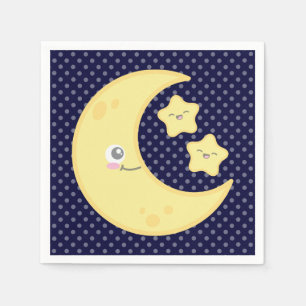 Serviette En Papier Kawaii Lune et Stars serviettes