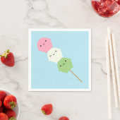 Serviette En Papier Kawaii Mochi Dango (En situation)
