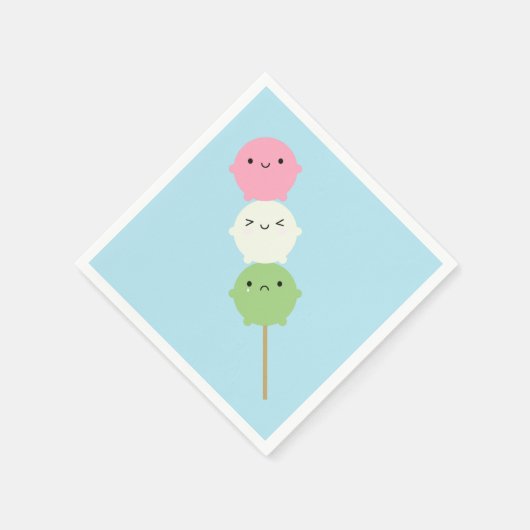 Serviette En Papier Kawaii Mochi Dango (Coin)