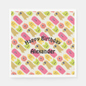 Serviette En Papier Kawaii Monster Annithday Party Napkin (Devant)