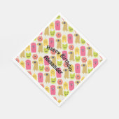 Serviette En Papier Kawaii Monster Annithday Party Napkin (Coin)