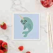 Serviette En Papier Kawaii Narwhal (En situation)