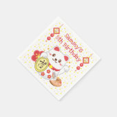 Serviette En Papier Kawaii Oriental Lucky Chat fête d'anniversaire (Coin)