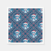 Serviette En Papier Kawaii Ours Festif Mandala Diamond Tile Decoupage (Devant)