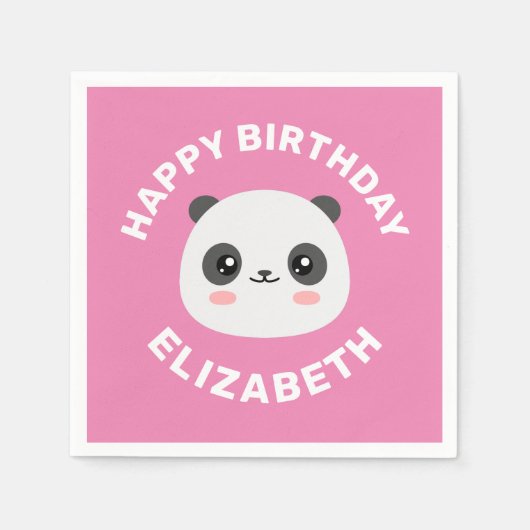 Serviette En Papier Kawaii Panda (Devant)
