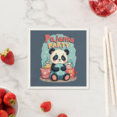 Serviette En Papier Kawaii Panda Pajama Party Cosy Slepov esthétique (En situation)