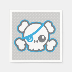 Serviette En Papier Kawaii Pirate Skull Napkins