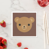 Serviette En Papier Kawaii Teddy Bear (En situation)
