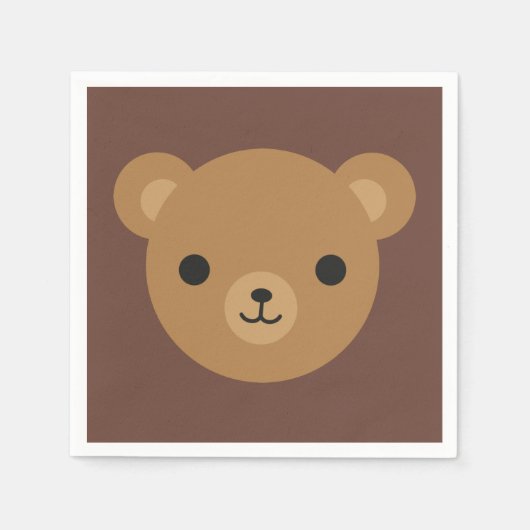 Serviette En Papier Kawaii Teddy Bear (Devant)