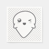 Serviette En Papier Kawaii Winking Ghost Napkins (Devant)