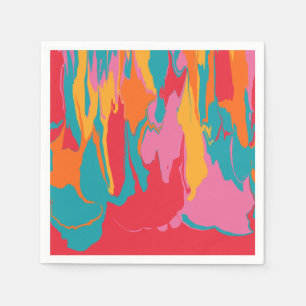 Serviette En Papier Kaya - Design Abstrait de liquide