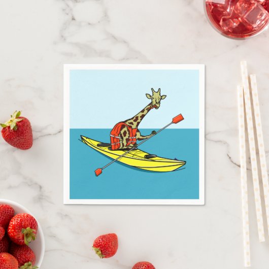Serviette En Papier Kayak de mer Giraffe (En situation)