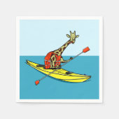 Serviette En Papier Kayak de mer Giraffe (Devant)