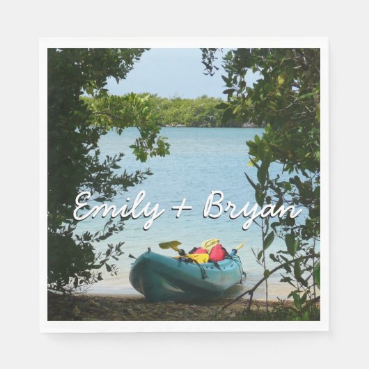 Serviette En Papier Kayaking aux îles Virgin (Devant)