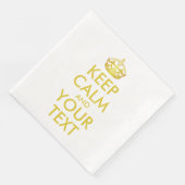 Serviette En Papier KEEP CALM personnalisé et votre texte (Coin)