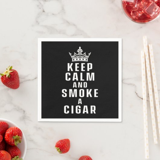 Serviette En Papier Keep Calm Smoke Cigar Smoker Humidor (En situation)