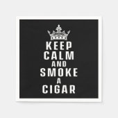 Serviette En Papier Keep Calm Smoke Cigar Smoker Humidor (Devant)