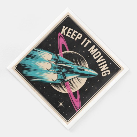 Serviette En Papier Keep It Moving (Coin)