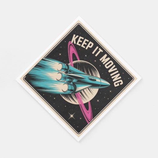 Serviette En Papier Keep It Moving (Coin)