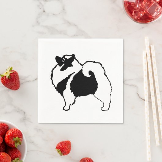 Serviette En Papier Keeshond Graphics - Cute Original Chig Art (En situation)